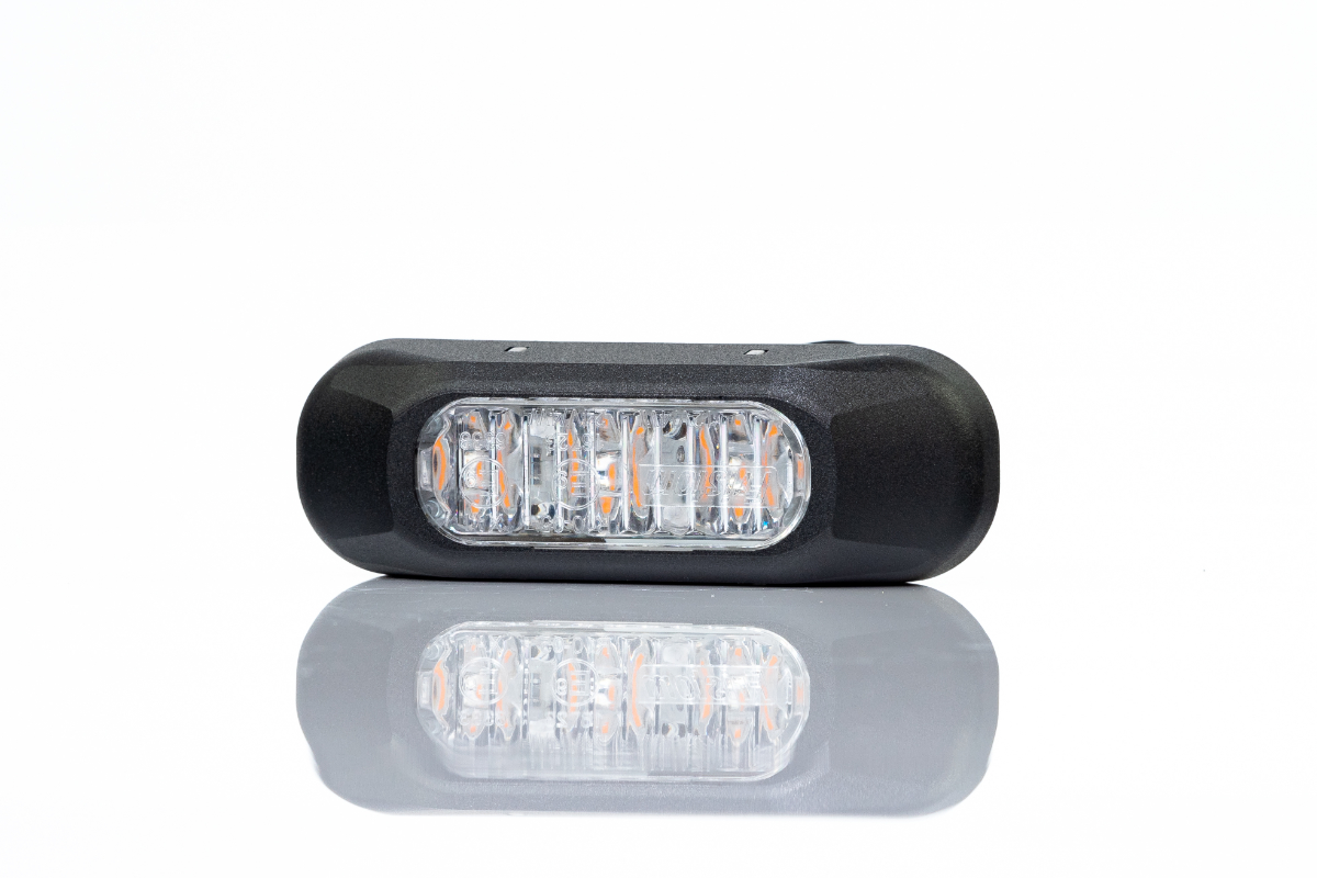 Amber LED warning beacon, 3 flash patterns