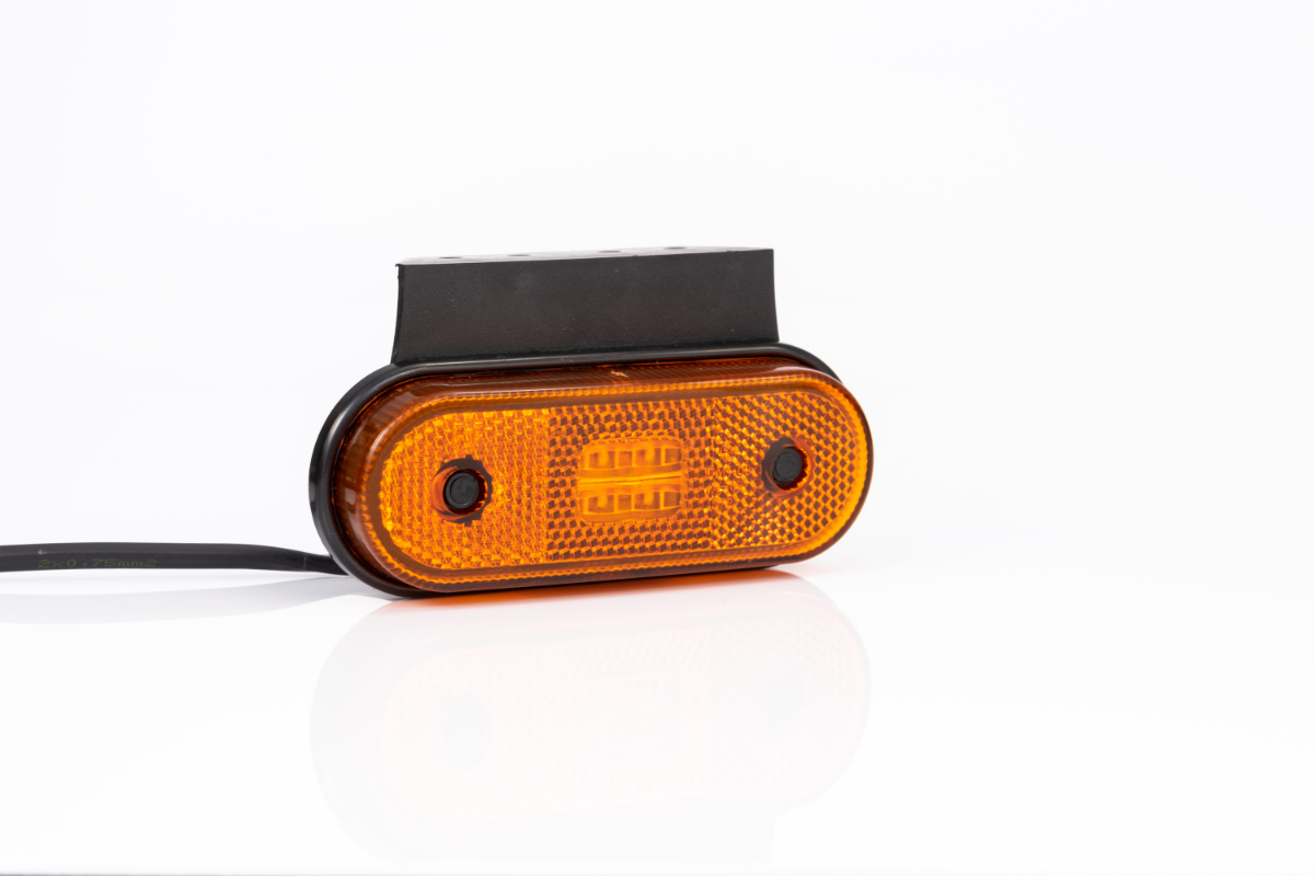 Габаритный фонарь LED жёлтый, угловой кронштейн
