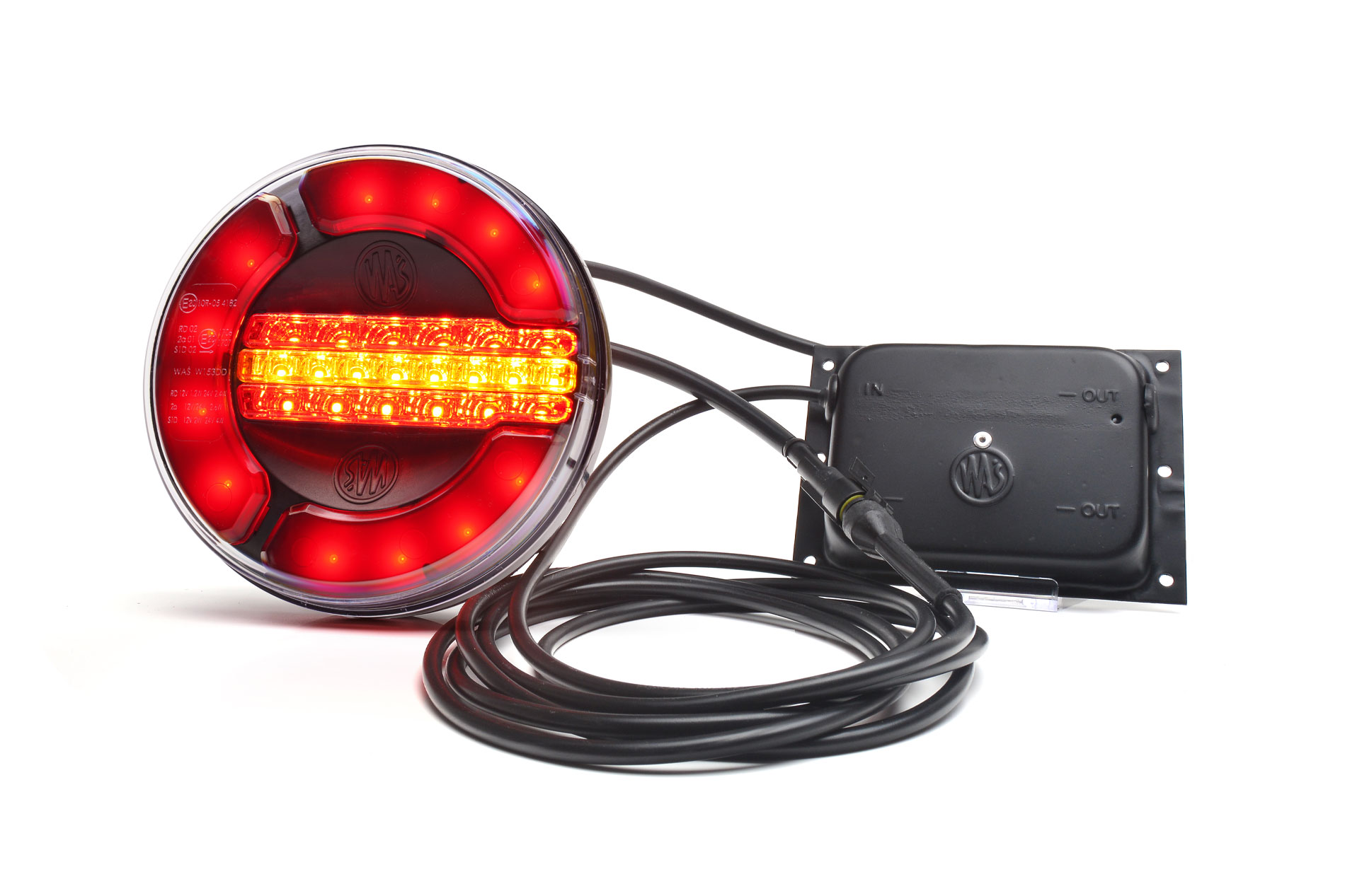 LED multifunctional rear lamp 1128 BLACK O12 W153-BLACK-W153DD-BLACK