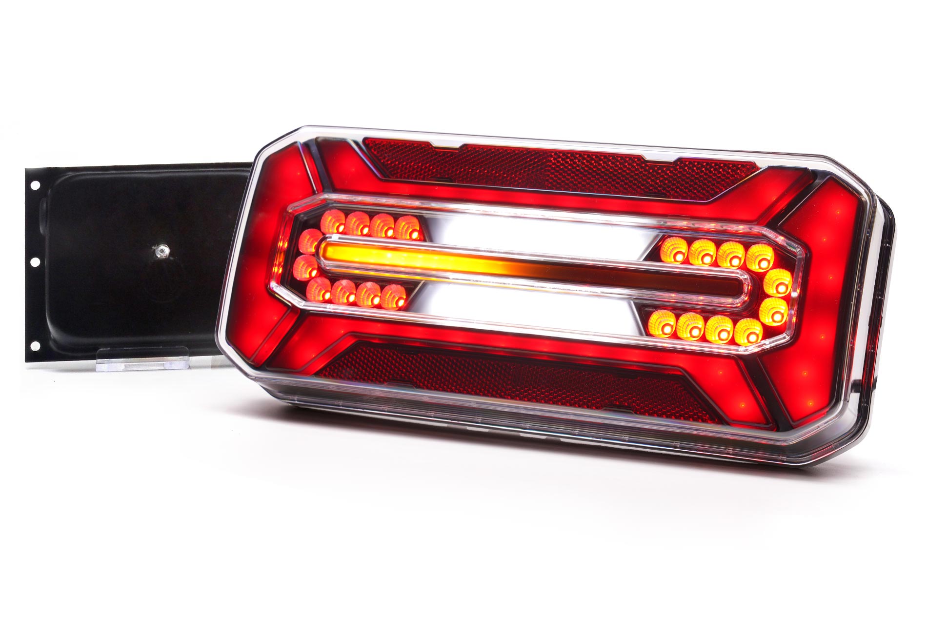 Multifunctional rear lamp 1298 DD L/P BLACK O12 W185DD-BLACK
