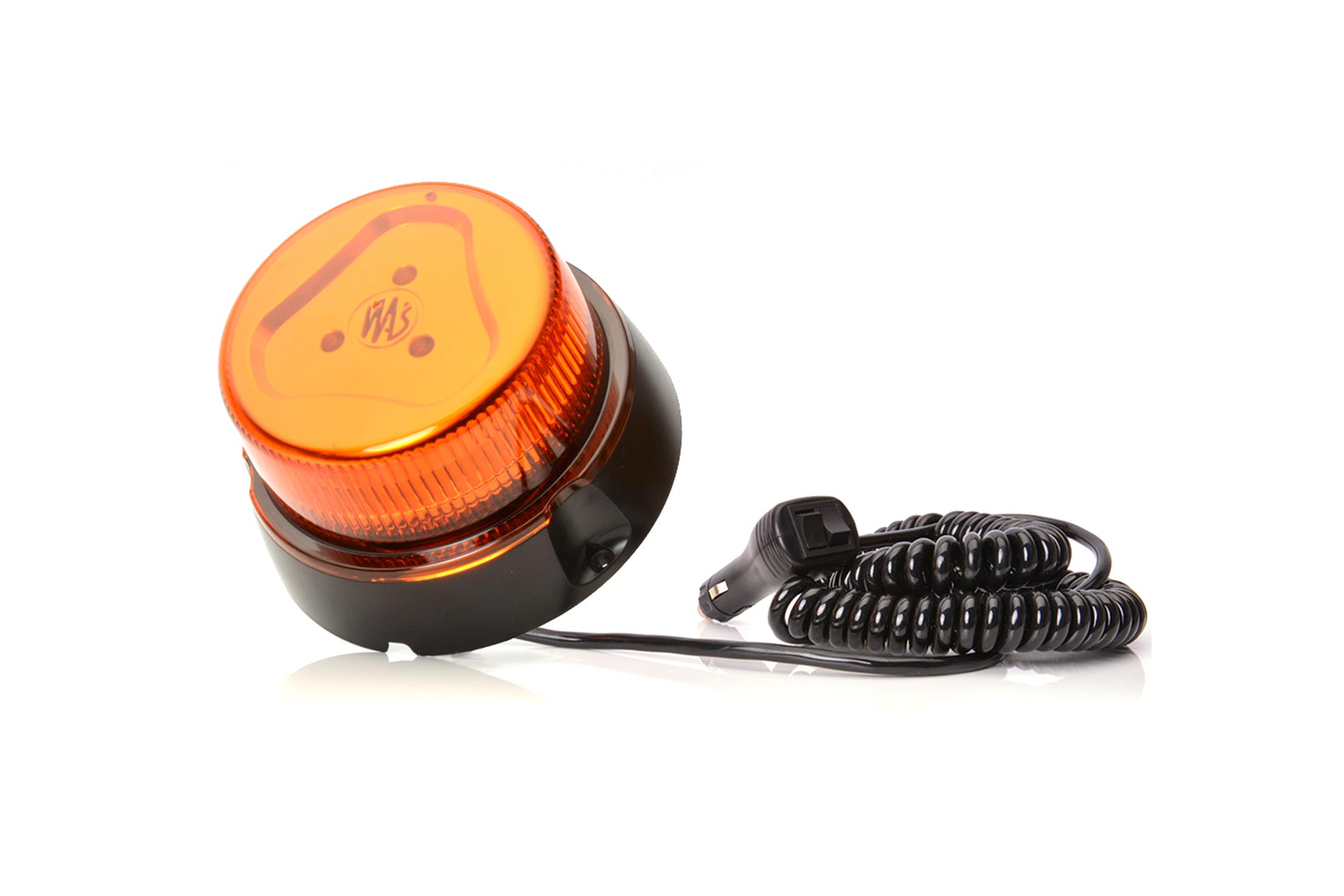 Beacon, amber (8 programs, amber lens, magnet mount, spiral cable 3m with cigarette lighter plug) 852.1
