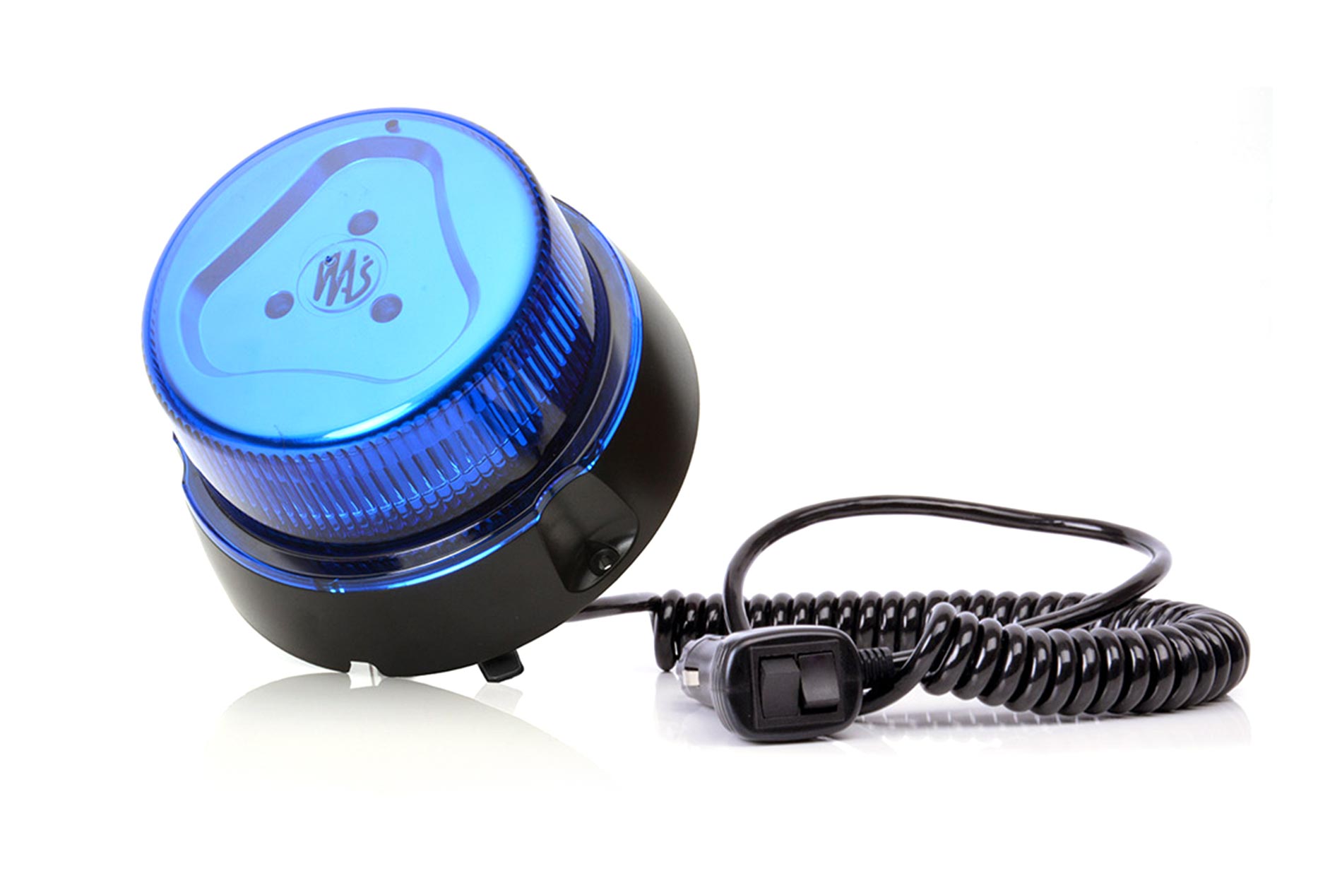 Beacon, blue (8 programs, blue lens, magnet mount, spiral cable 3m with cigarette lighter plug) 853.1 8531