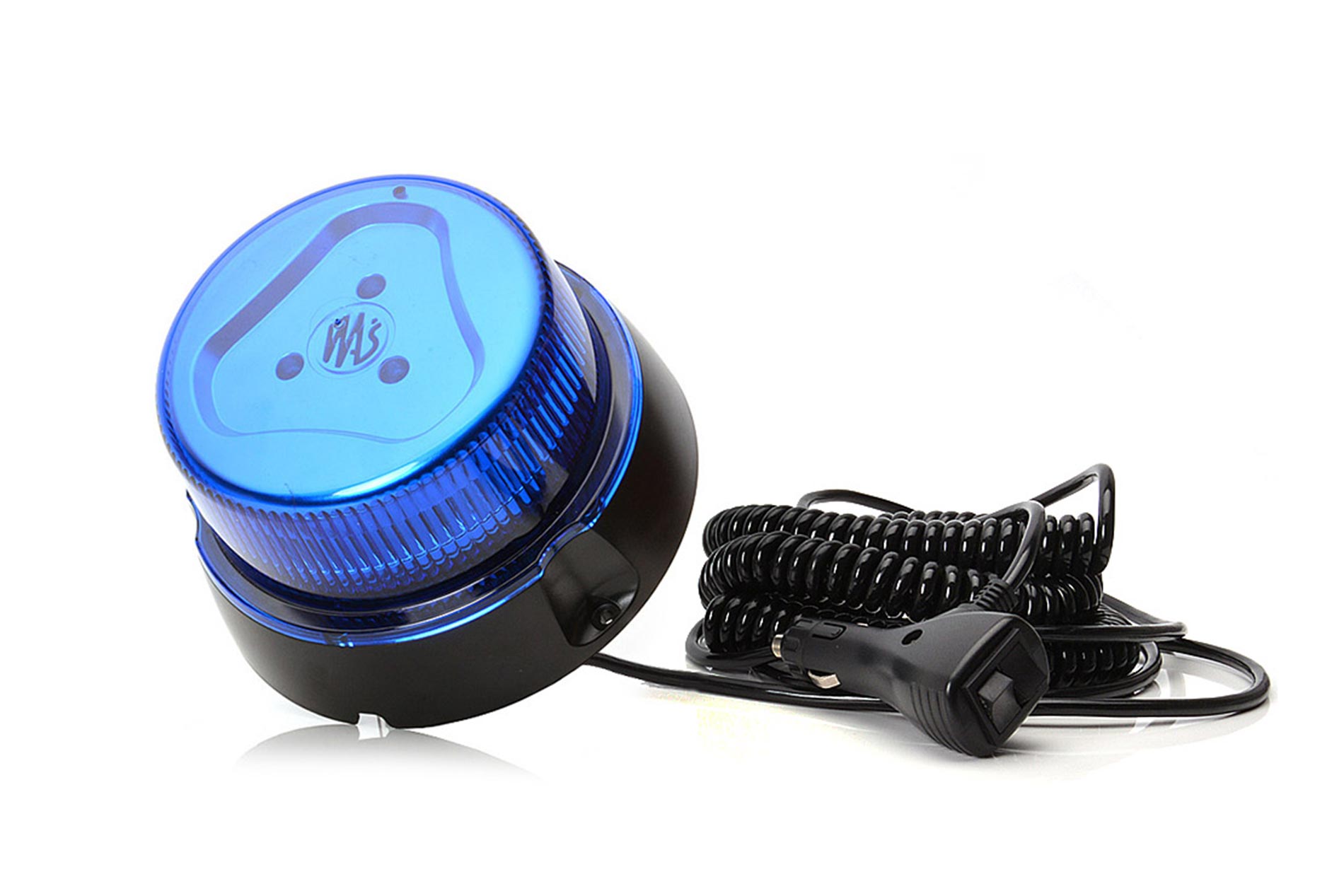 Beacon, blue (8 programs, blue lens, magnet mount, spiral cable 7m with cigarette lighter plug) 853.2 8532