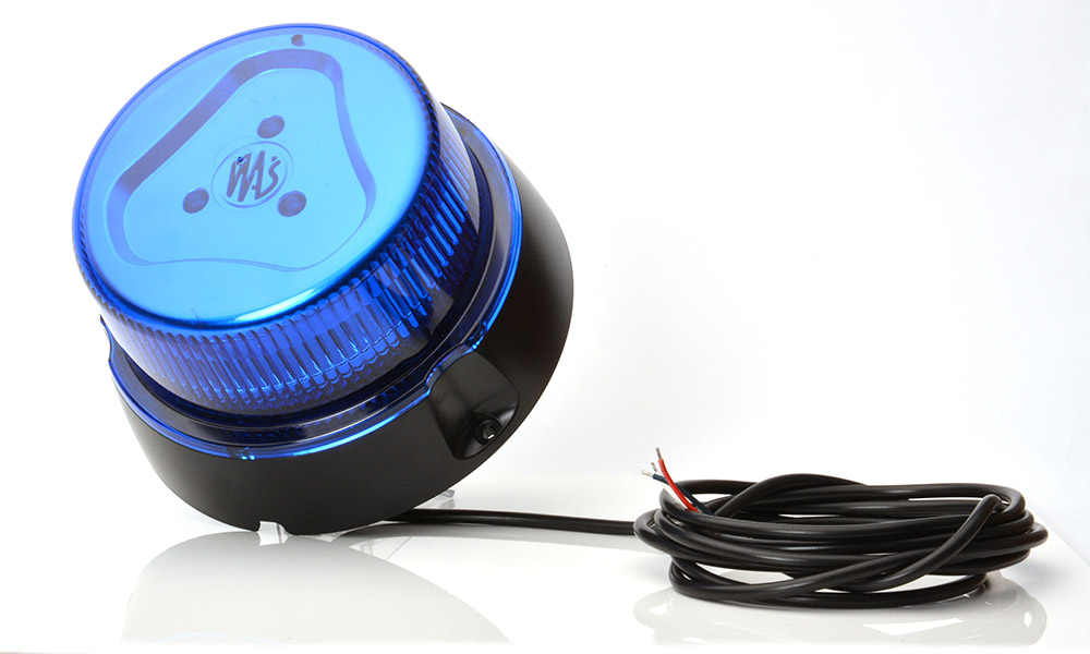 Beacon, blue (8 programs, blue lens, 3 bolt mount, round cable 3m) 853.4 / 853.4 ADR 8534