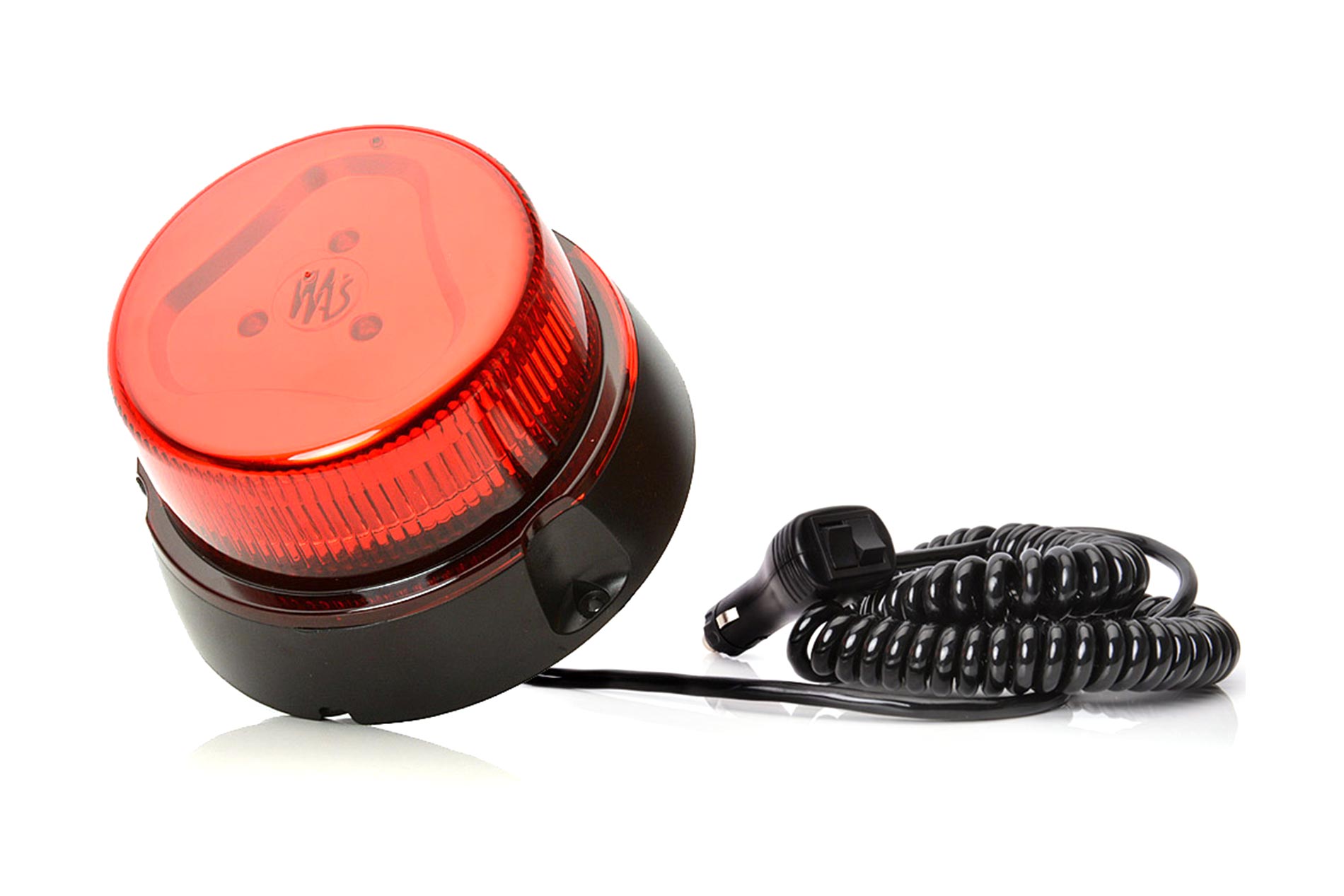 Beacon, red (8 programs, red lens, magnet mount, spiral cable 3m with cigarette lighter plug) 854.1 8541
