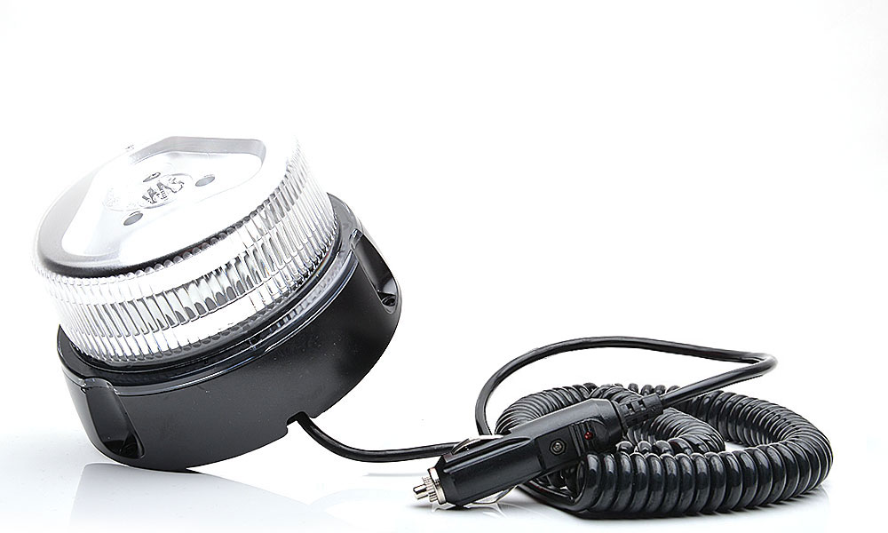 Lampa ostrzegawcza (1 program, klosz bezbarwny, magnes, spirala 3m, wtyk) 866.1D SAE WHITE