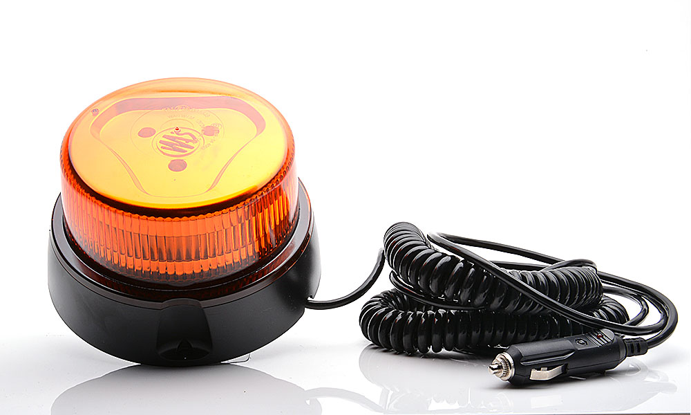 Lampa ostrzegawcza (1 program, klosz żółty, magnes, spirala 7m, wtyk) 866.2