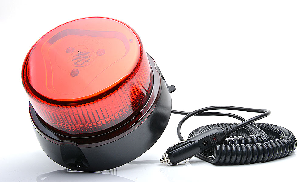 Beacon, red (1 program, red lens, magnet mount, spiral cable 7m with cigarette lighter plug) 868.2D 8682D