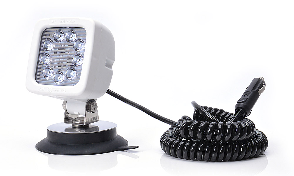 Фара рабочего света 9LED 1300lm (магнит, штекер + спиральный провод 7 м) 687.4
