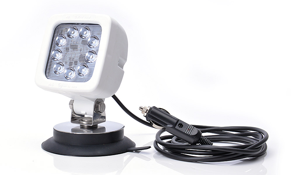 9LED work lamp with a switch (magnetic mount, round cable 2,5m with cigarette lighter plug) 688.2 6882