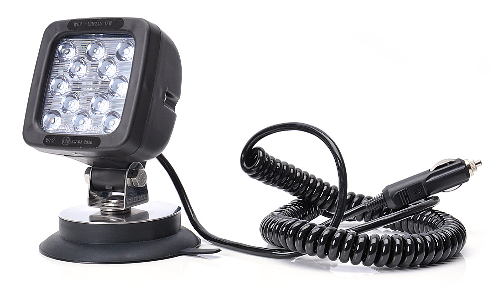 12LED work lamp (magnetic mount, spiral cable 3m with cigarette lighter plug) 691.3 6913