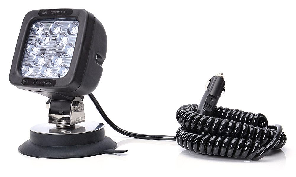 12LED work lamp with a switch (magnetic mount, spiral cable 7m with cigarette lighter plug) 692.4 6924