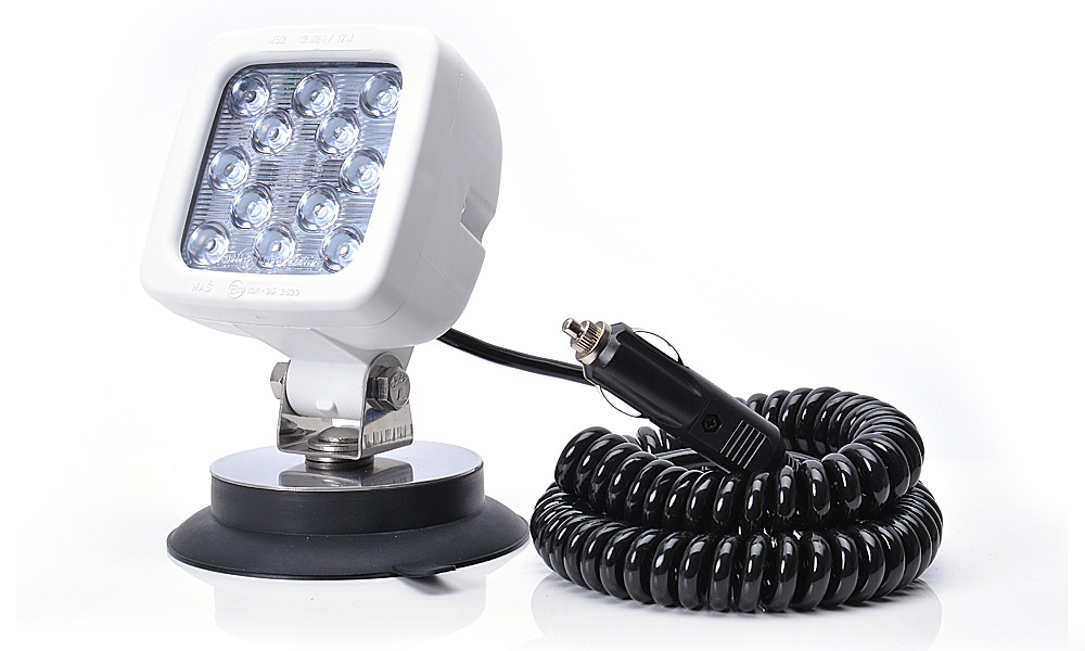 Lampa robocza 12LED z wyłącznkiem (magnes, spirala 7m z wtyczką) 696.4