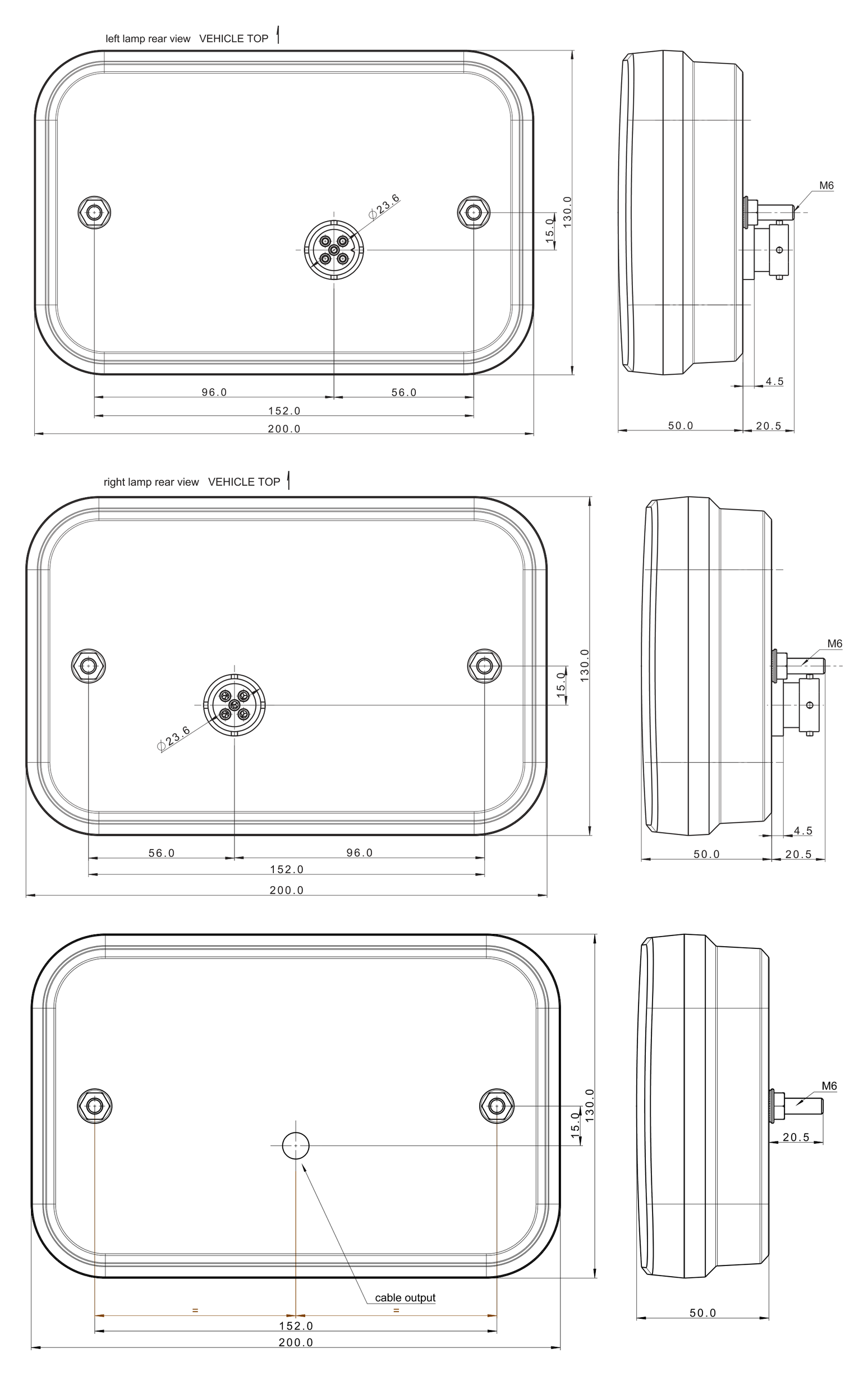 Rear lamp FT-270